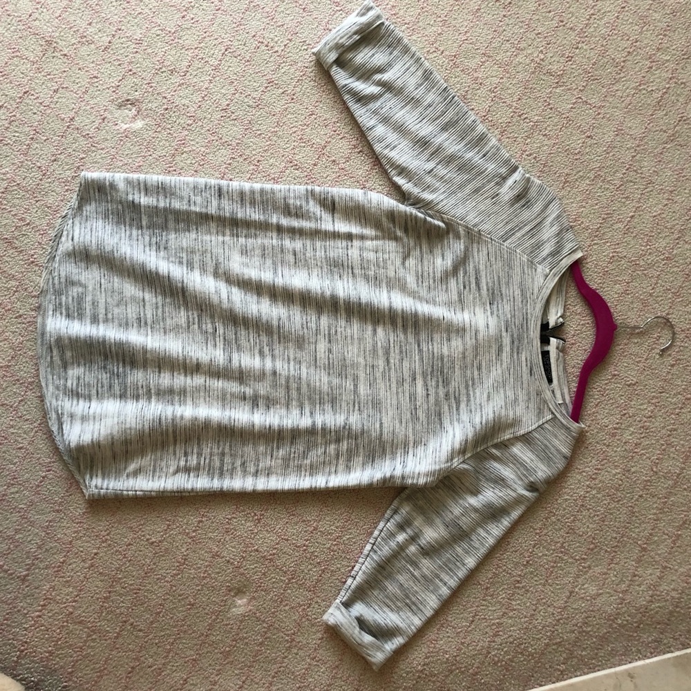 TopShop Mini Cotton Gray Dress